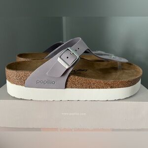 papillio Gizeh Purple Fog Platform Thong Sandals